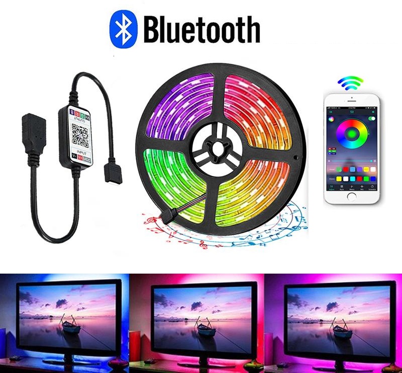 Light USB5535B LED pásek RGB 5V USB 5 metrů Bluetooth